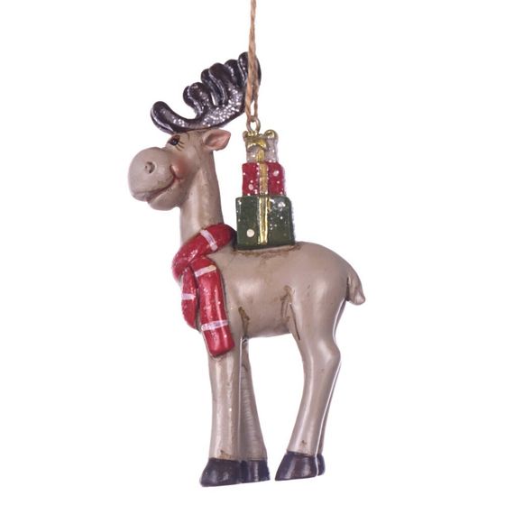 Фигурка декоративная подвесная &quot;Олень&quot;,  L5,5 W2,5 H11 см, 2в.