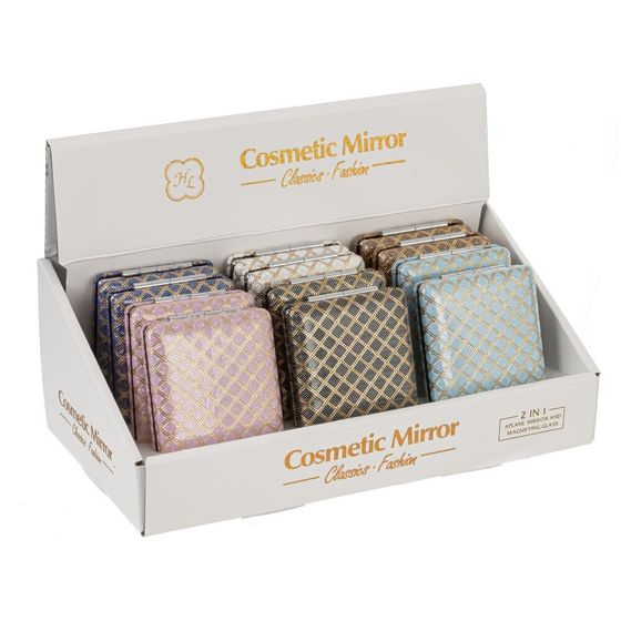 Зеркало карманное, Д6 Ш8,5 В1,5 см, 6в.