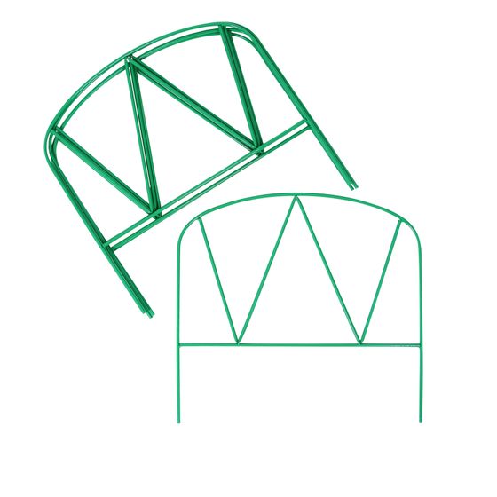 !Ограждение декоративное, 65×325 см, 5 секций, металл, зелёное, «Арена»