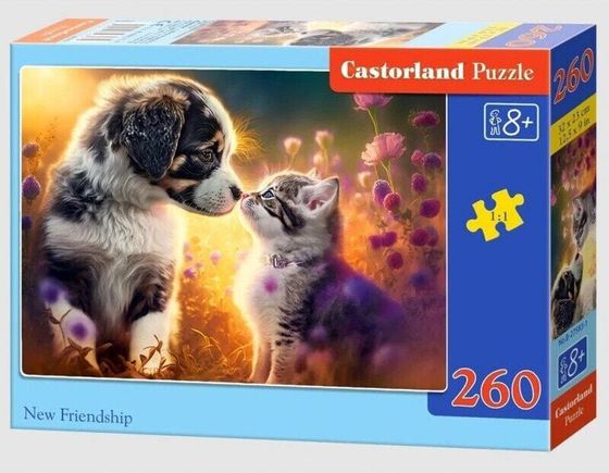 Castorland Puzzle 260 element?w Kotek, piesek nowa przyja??