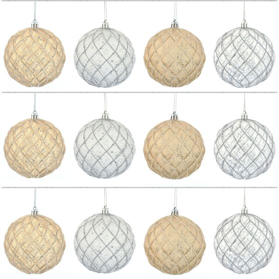 Набор из 12шт Украшение новогоднее Шар &quot;Восточная сказка&quot;, D10 см, L43 W33 H27 см