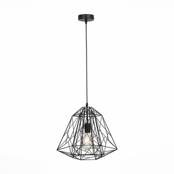 Подвес St Luce. SL264.403.01. Strano. 1х60 Вт, E27, 40х40х33 см, цвет чёрный