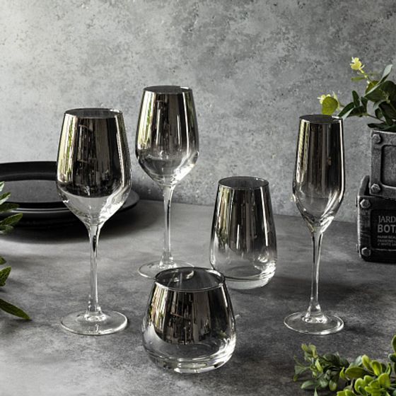 Набор бокалов для вина СЕЛЕСТ СЕРЕБРЯНАЯ ДЫМКА 4шт 270мл