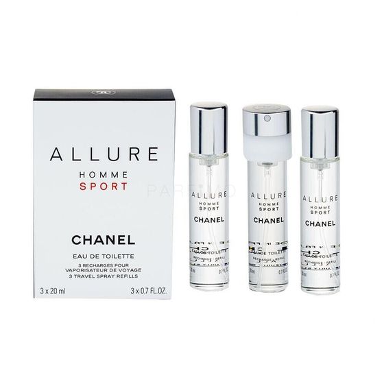 Chanel Allure Homme Sport 3x20 ml 20 ml eau de toilette Nachfüllung für Herren