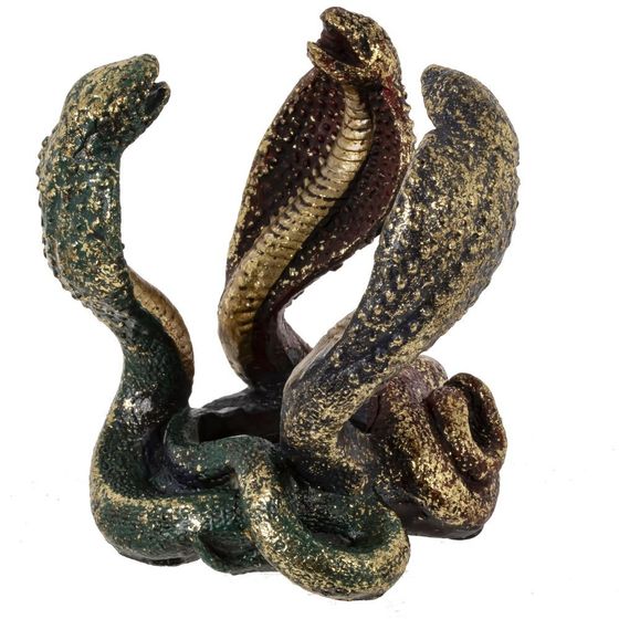 Подсвечник &quot;Три змеи&quot;, D свечи 4 см, L11 W11 H11 см