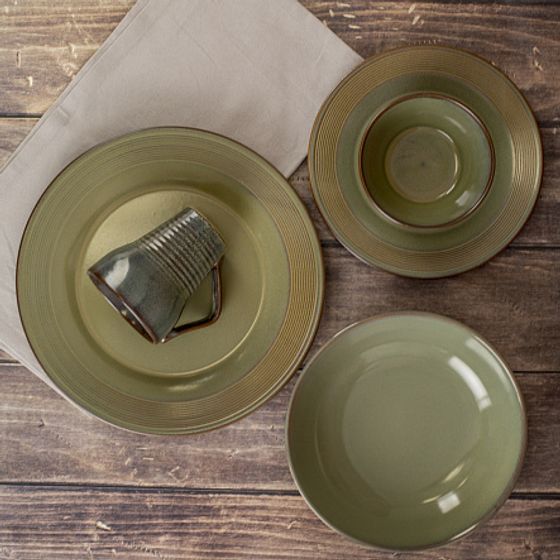 Тарелка суповая HELEZONE GREEN 22см