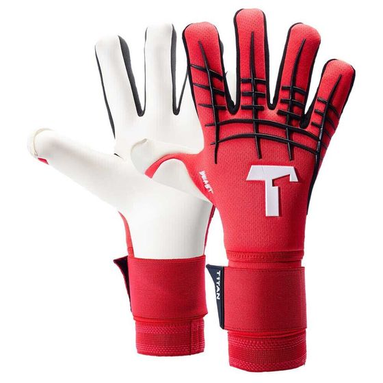 T1TAN Red Beast 3.0 goalkeeper gloves with finger protection