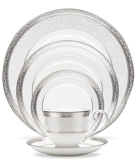 Dinnerware, Odessa Platinum 5 Piece Place Setting