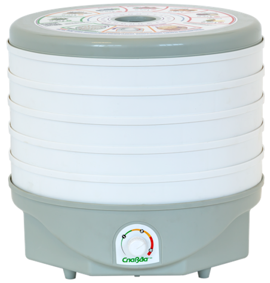 Сушилка для овощей и фруктов Славда DVN37-500/5 (G) 5под. белый/серый