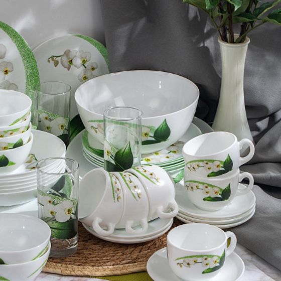 Набор столовый DIWALI WHITE ORCHID 46 предметов