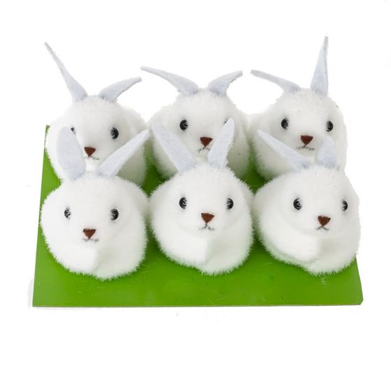 Набор из 6-ти фигурок декоративных &quot;Заяц&quot; (3*4,5*4,5), L13 W12 H4 см, 2в.