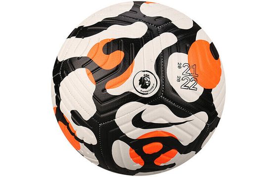 Nike Size 5 Ball Soccer PU Machine Stitched Soccer Ball Unisex Black White Orange