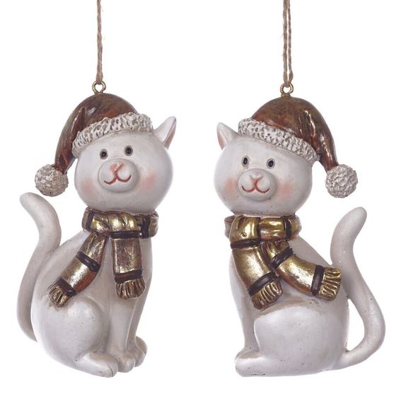 Фигурка декоративная подвесная &quot;Кошка&quot;,  L5 W4 H9 см, 2в.