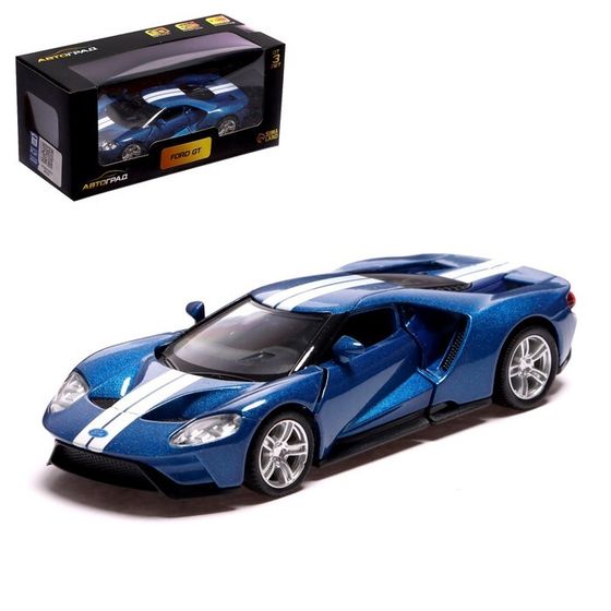 Машина металлическая FORD GT, 1:32, инерция, открываются двери, цвет синий