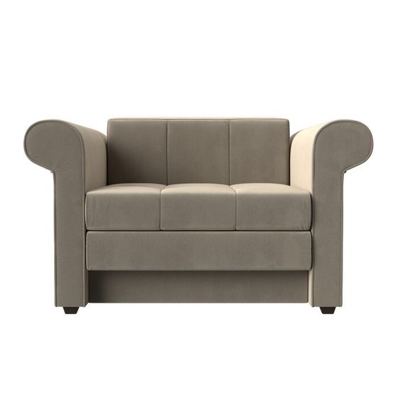Кресло-кровать «Берли», механизм еврософа, микровельвет, цвет бежевый