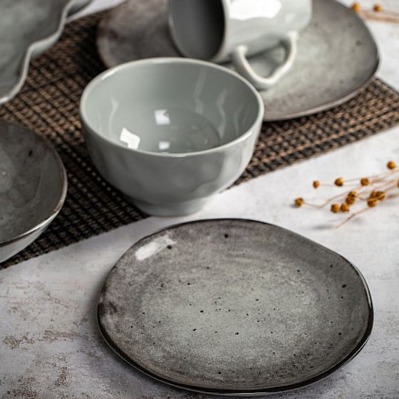 Тарелка десертная STONE DARK 20см