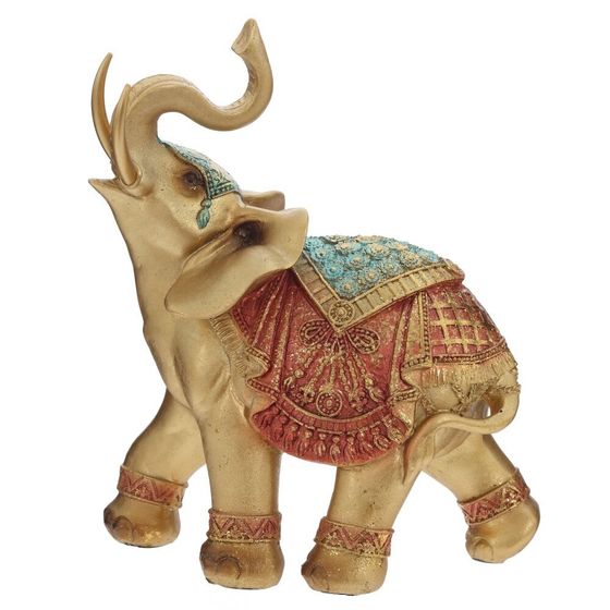Фигурка декоративная "Слон", L17,5 W9 H21,5 см, 1 штука, дизайн микс