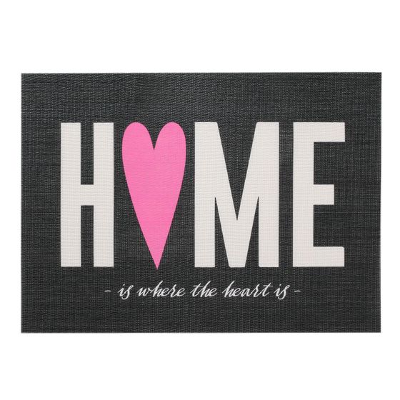 !09 Салфетка (набор 2 штуки) под горячее "HOME" 30/40 см. цвет черный