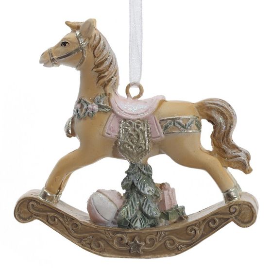 Фигурка декоративная подвесная &quot;Лошадка-качалка&quot;, L7 W2 H7,5 см, 2в.