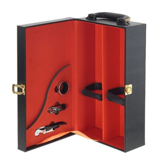 Шкатулка для бутылок с набором сомелье, L20 W12 H35 см