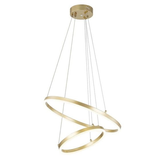 Светильник подвесной Escada, 10254/2LED Gold APP. 1х66Вт, LED, 4816Лм, 3000/4000/6500К, 500х500х360/1200 мм, цвет золото