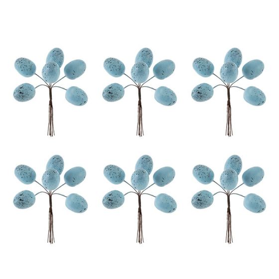 Набор из 6-ти изделий декоративных &quot;Яйца пасхальные&quot;, L17 W3,5 H18/10 см