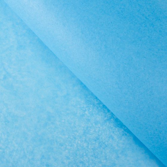 Бумага упаковочная тишью, голубая, 50 см х 66 см