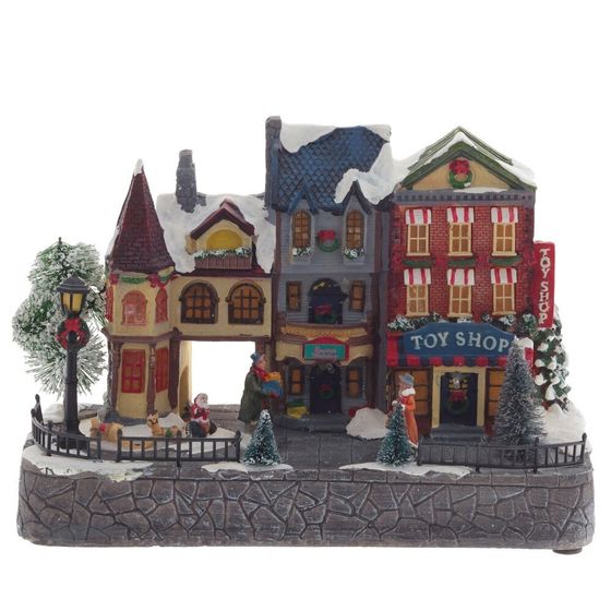 Фигурка декоративная &quot;Рождество&quot; (4 мелодии, подсвет, движ, 3xAA н/п, +USB), L30 W13,5 H21 см