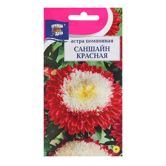 Семена цветов Астра помпонная &quot;САНШАЙН&quot;, красная, 0,2 г