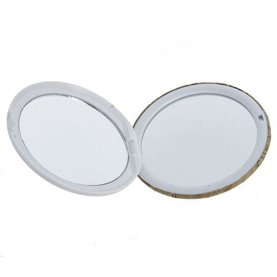 Зеркало карманное, Д7 Ш7 В1 см, 6в.