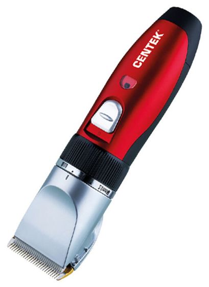 Машинка для стрижки Centek CT-2118 аккум./сеть (насадок 4шт) черный/красный