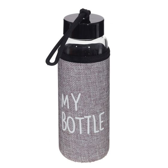 Бутылка, 400 мл, L7 W7 H19 см, дизайн микс