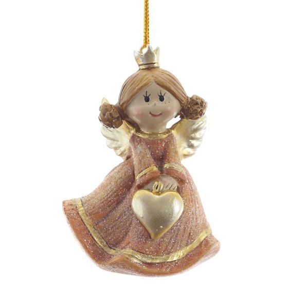 Фигурка декоративная подвесная "Ангел",   L5 W4,5 H7 см, 2в.