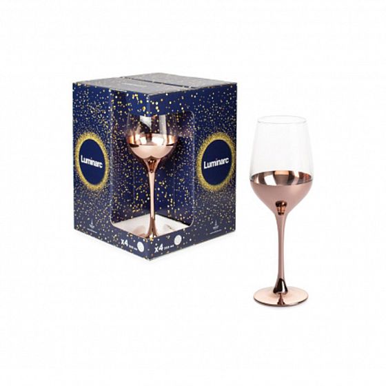 Набор бокалов для вина СЕЛЕСТ ЭЛЕКТРИЧЕСКАЯ МЕДЬ 4шт 350мл