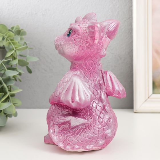 !Копилка "Дракончик" 18х10х10 см, розовый