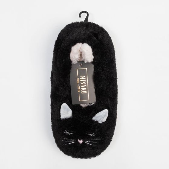 !09 Носки-тапочки женские MINAKU цв.черный, р-р 35-37 (23 см)