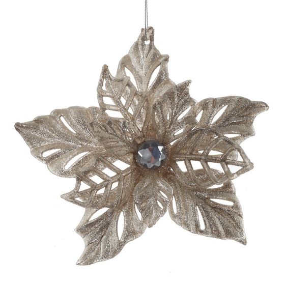 Украшение новогоднее &quot;Пуансеттия&quot;, L14 W4 H14 см, 4в.