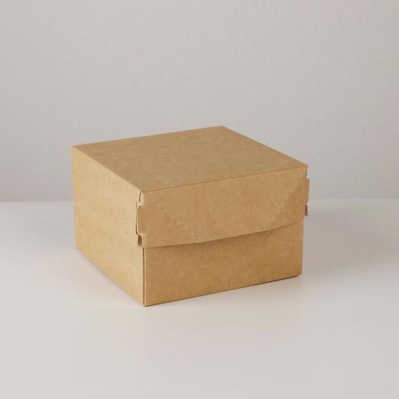 Коробка подарочная складная крафтовая, упаковка, 12 х 8 х 12 см