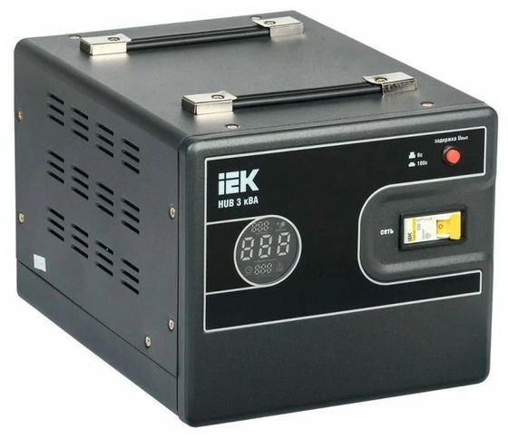 Стабилизатор напряжения IEK Hub IVS21-1-003-13 3000Вт 3000ВА черный