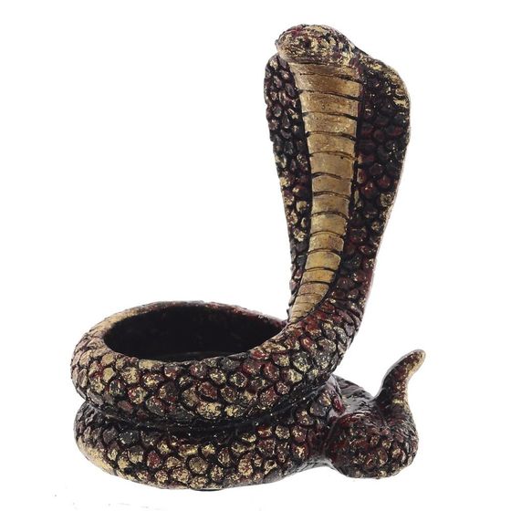 Подсвечник &quot;Змея&quot;, D свечи 4 см, L7 W6 H9 см, 2в.