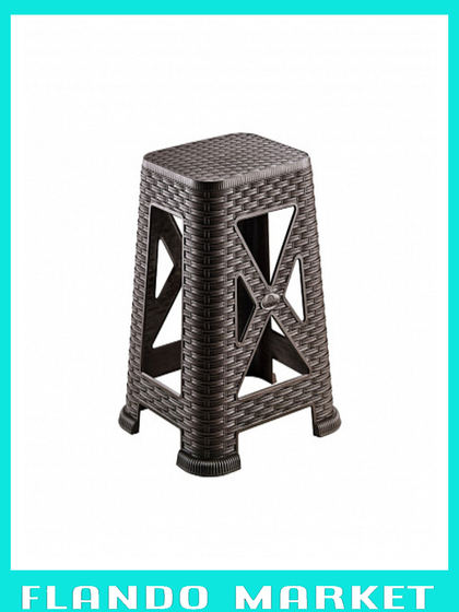 Табурет коричневый пластиковый