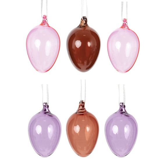 Набор из 6-ти изделий декоративных подвесных &quot;Яйцо пасхальное&quot; (4*7), L13 W15,5 H4 см