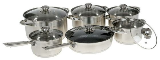 Набор посуды Kelli KL-4101 12 шт серебристый
