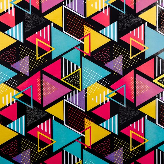 !Бумага упаковочная мелованная&quot; Абстракция&quot;, 0,7 х 5 м, 70г/м2