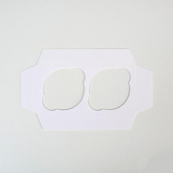 !09 Коробка (набор 3 штуки) на 2 капкейка «Только для тебя», 16 × 8 × 10 см.