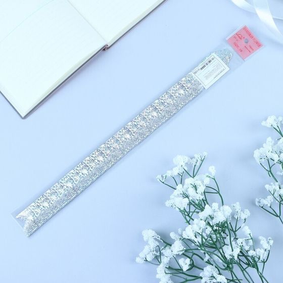 !09 Подарочный Бант - бабочка (набор 10 штук) N 1.8, цвет серебро голография, для упаковки подарков