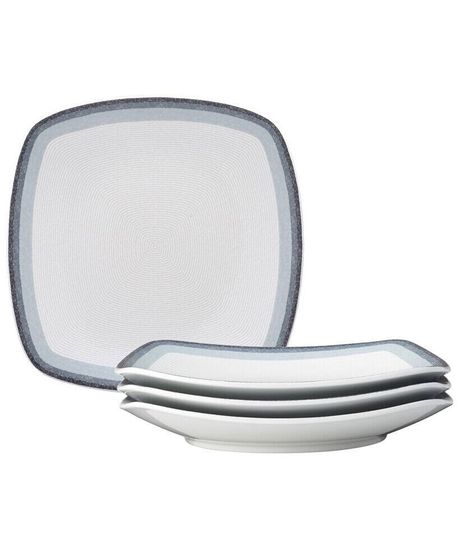 Colorscapes Layers Square Dinner Plate Set of 4, 10.75&quot;