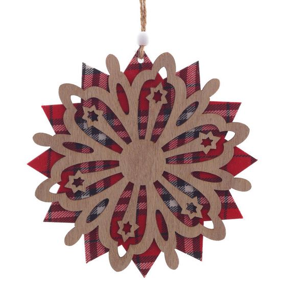 Украшение новогоднее &quot;Снежинка&quot;, L15 W0,6 H15,5 см, 3в.