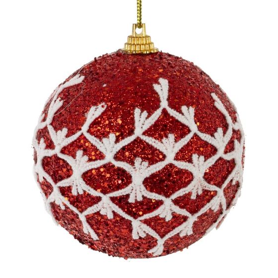 Набор из 3шт Украшение новогоднее &quot;Шар&quot;, D 8 см, L23,5 W8 H8 см