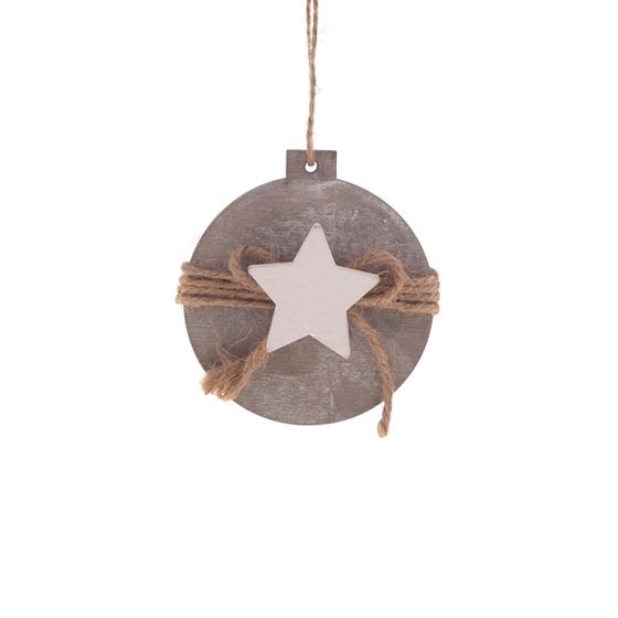 Украшение новогоднее &quot;Шар со звездой&quot;, L8 W2 H8,5 см, 2в.